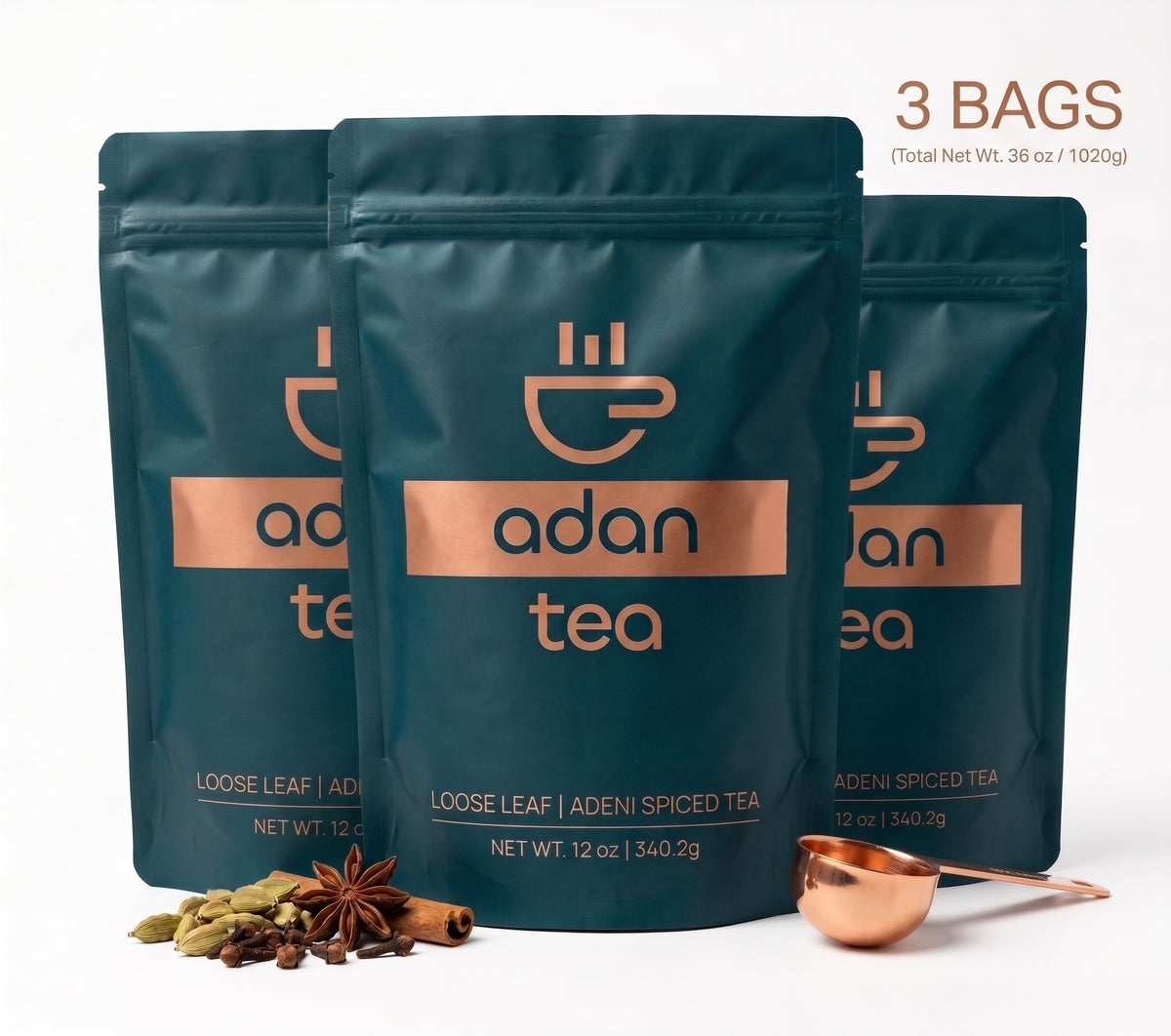 Adan Tea (12oz) original flavour - Quantity 3 - Priority Shipping Included