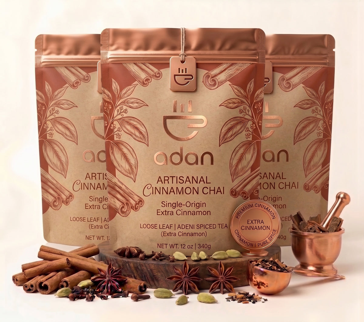Adan Tea (12 oz) Extra Nutmeg - Quantity 3 - Priority Shipping Included