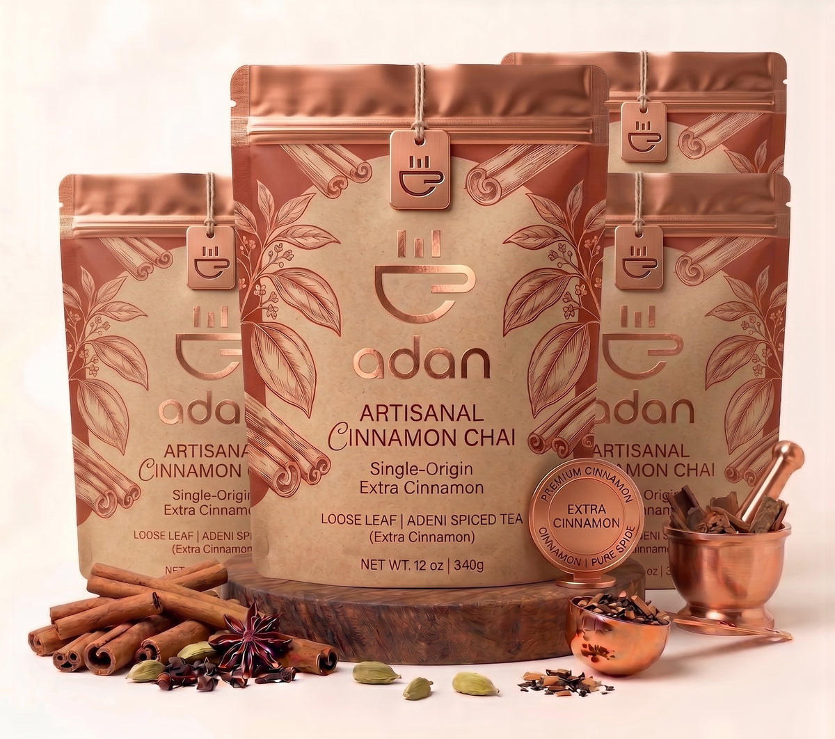 Adan Tea (12 oz) Extra Nutmeg - Quantity 4 - Priority Shipping Included