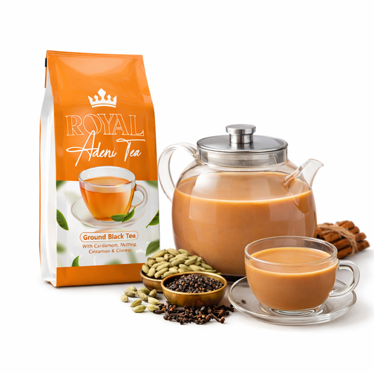 Premium Adeni Tea (Karak Chai) 1 lb - Authentic Spiced Tea Blend with Cinnamon, Cardamom & Cloves