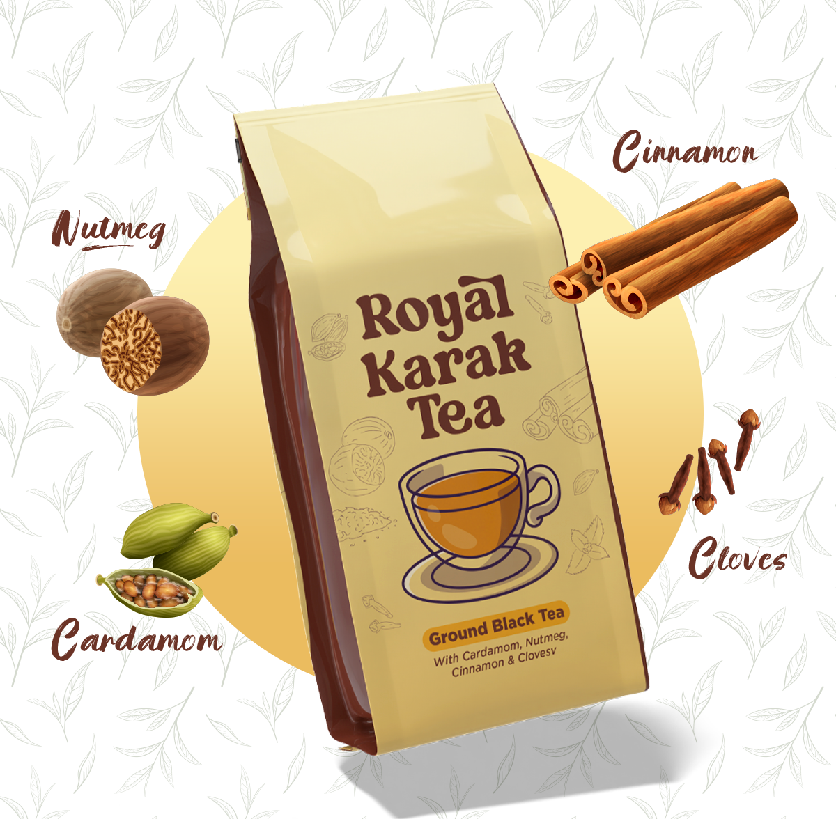 Premium Adeni Tea (Karak Chai) 1 lb -Authentic Spiced Tea Blend with Cinnamon, Cardamom & Cloves