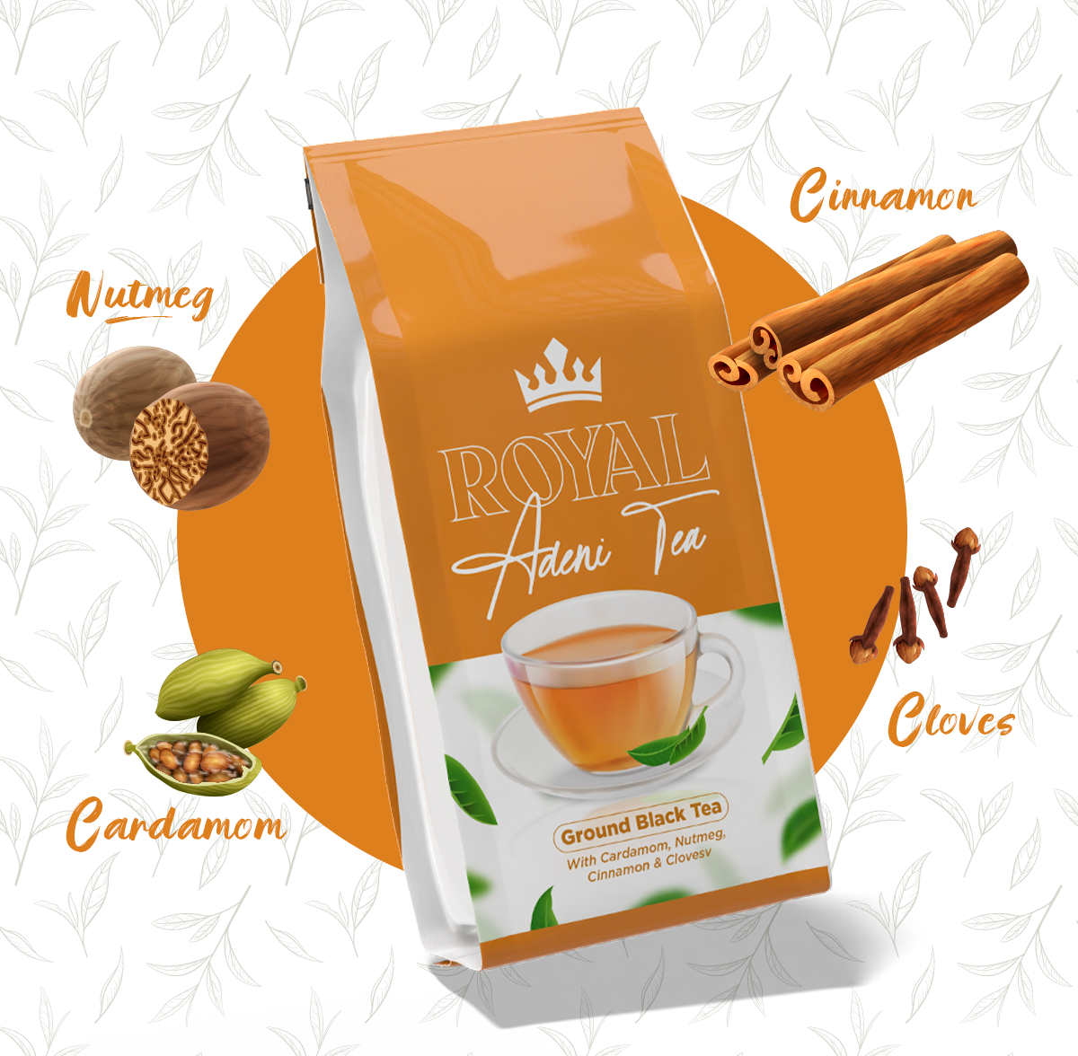 Premium Adeni Tea (Karak Chai) 1 lb - Authentic Spiced Tea Blend with Cinnamon, Cardamom & Cloves